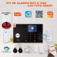 Kit Alarma WIFI & GSM G30 Tuya Smart compatible con Alexa & Google Home + Sirena externa estroboscópica